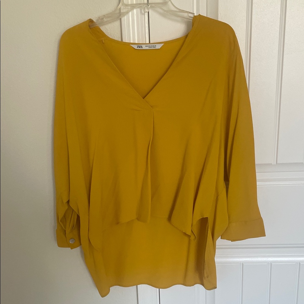 Zara Mustard Blouse